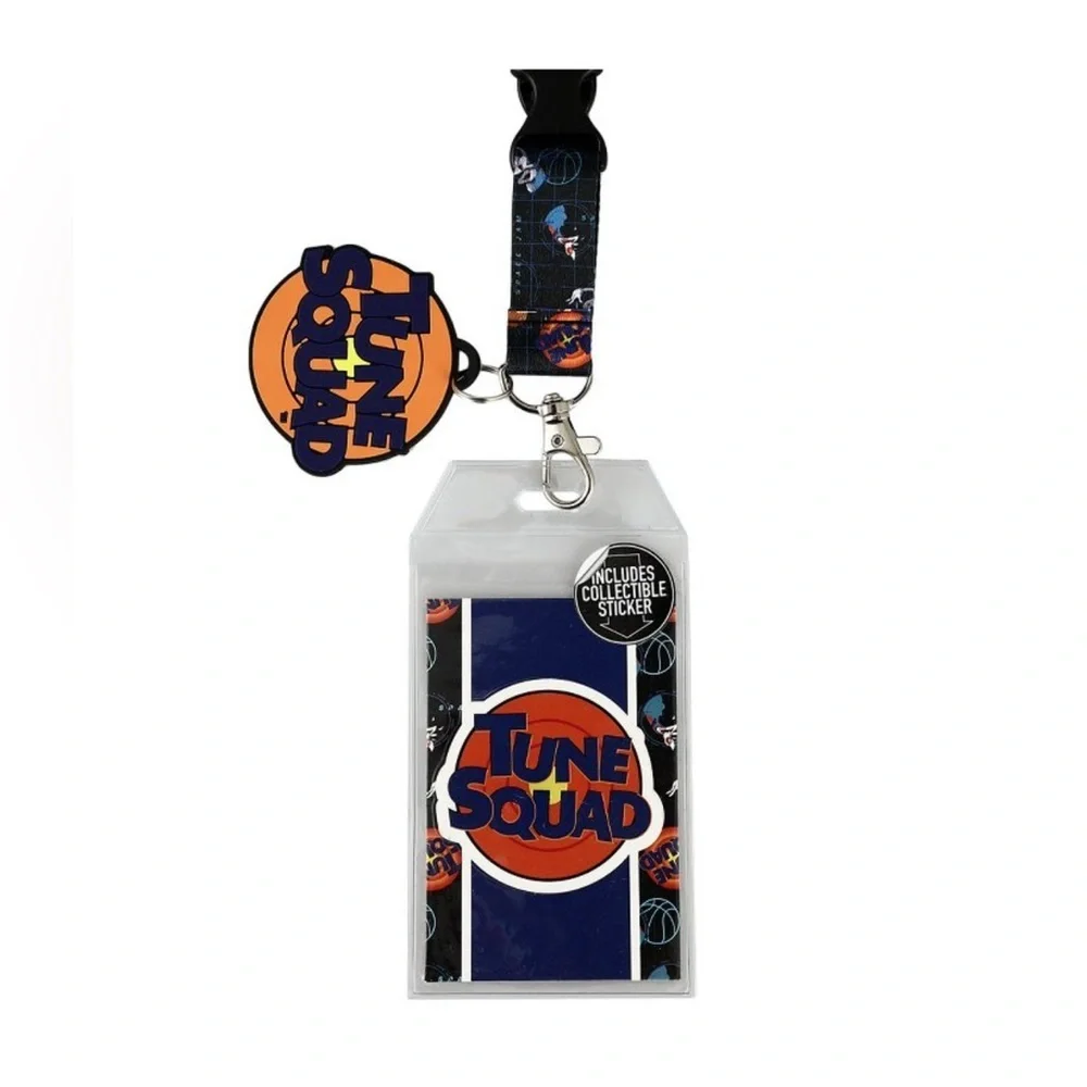 NEW SPACE JAM TUNE SQUAD JERSEY ID BADGE HOLDER BREAKAWAY LANYARD